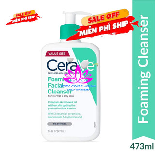 Sữa rửa mặt Cerave foaming facial cleanser cho da dầu , sửa rửa mặt da dầu Cerave
