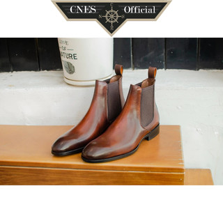 Giày boot nam cao cấp chất liệu da bê nhập khẩu thương hiệu cnes
