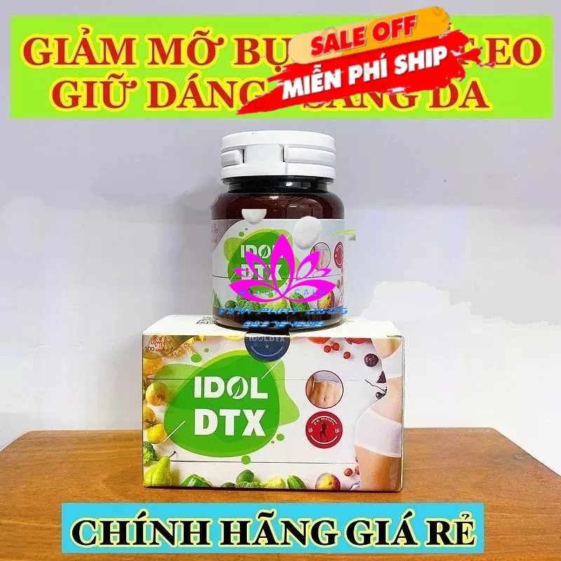 Detox bụng IDOL DTX- Giảm mỡ bụng detox idol thái lan lọ 60v