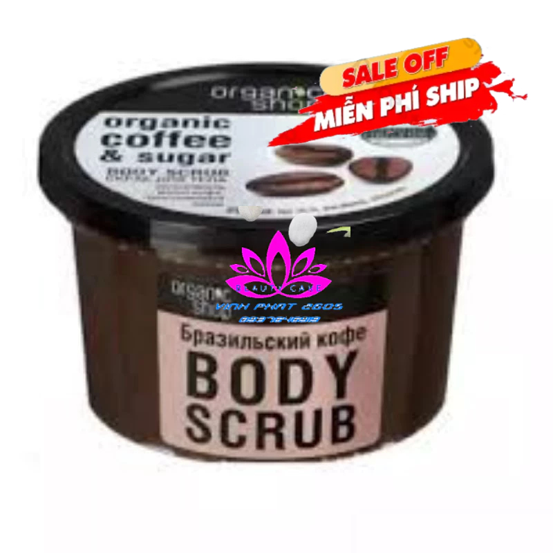 TẨY DA CHẾT BODY Organic Shop Coffee Sugar Body Scrub 250ml