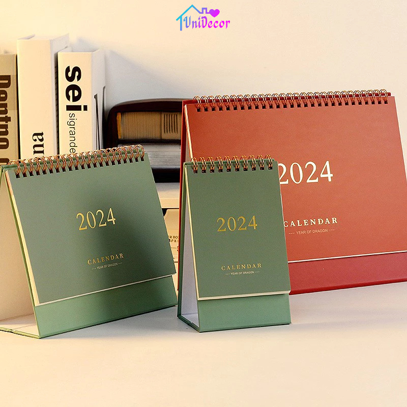Lịch để lịch 2024 có thể gấp gọn ghi chú học tập, công việc tiện dụng
