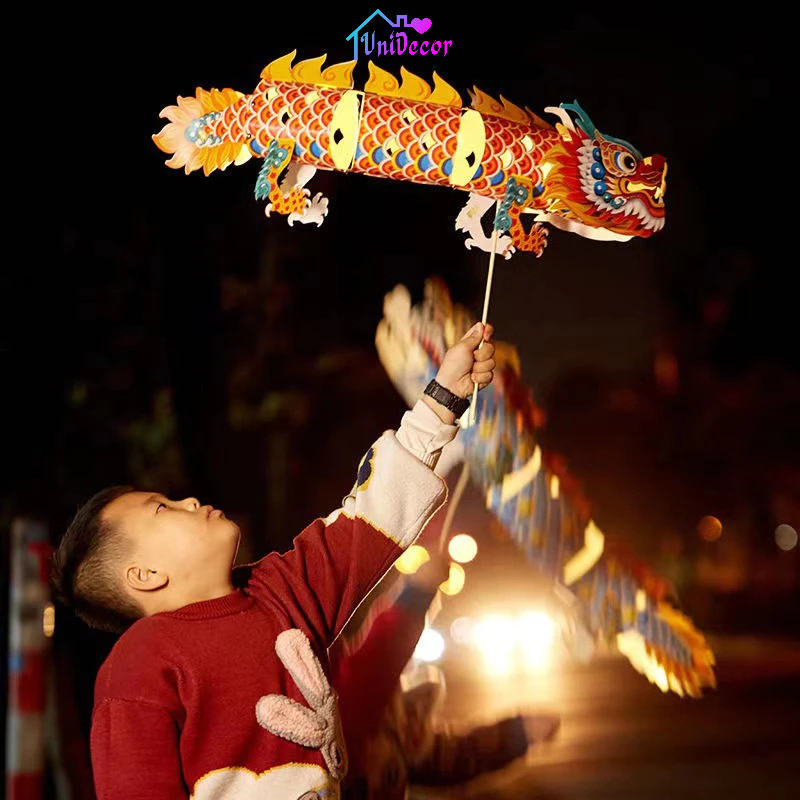 Đèn Lồng Trung Thu Handmade DIY Cầm Tay Cho Bé đèn cá chép, đèn rồng