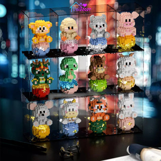 Đồ chơi Lắp ráp 12 Con Giáp Mô hình Đồ chơi Xếp hình con giáp mini đáng yêu cho bé
