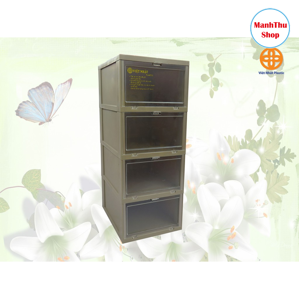 Tủ giầy 4 tầng nhựa Việt Nhật