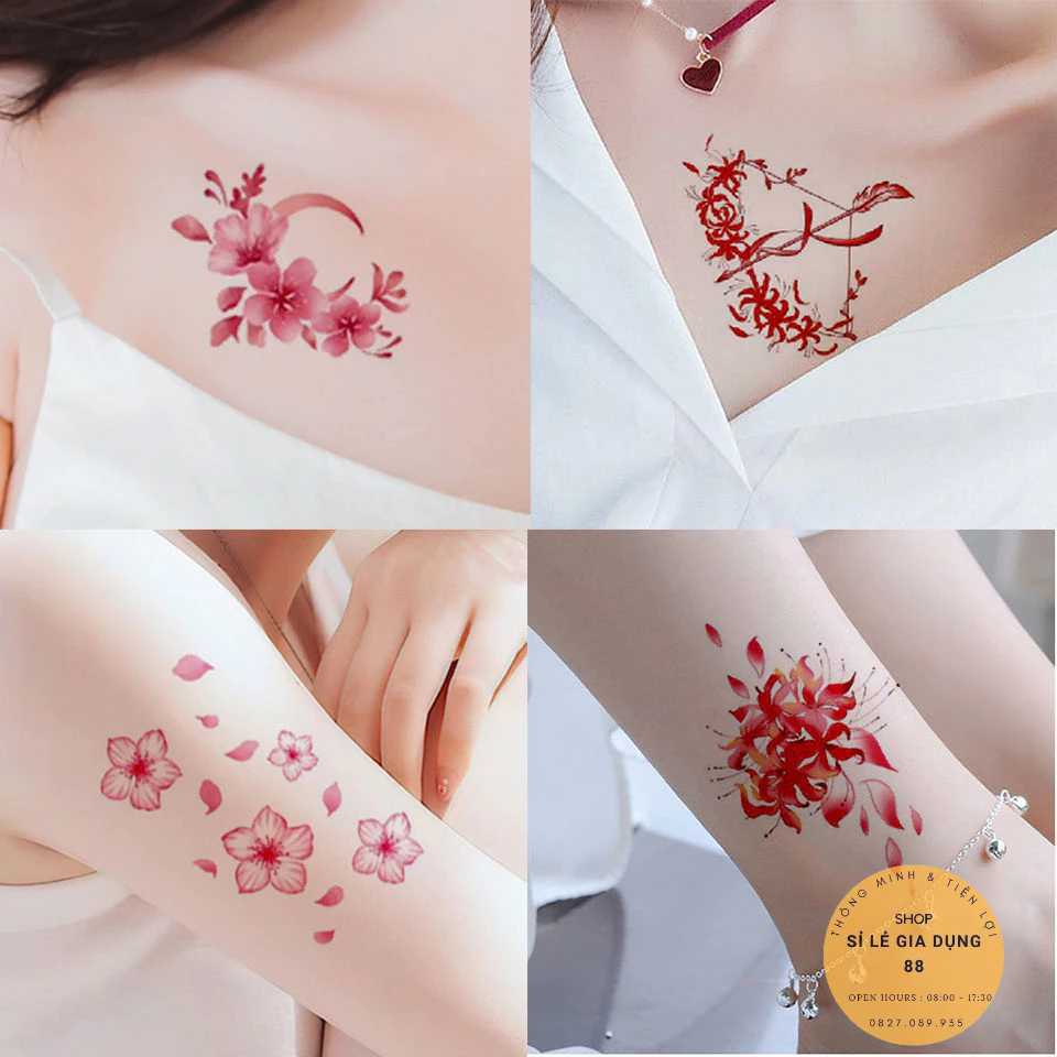 Hình Xăm Tạm Thời Chống Thấm Nước 1 Set 30 Tấm Hình Khác Nhau  1652 Sỉ Lẻ Gia Dụng 88