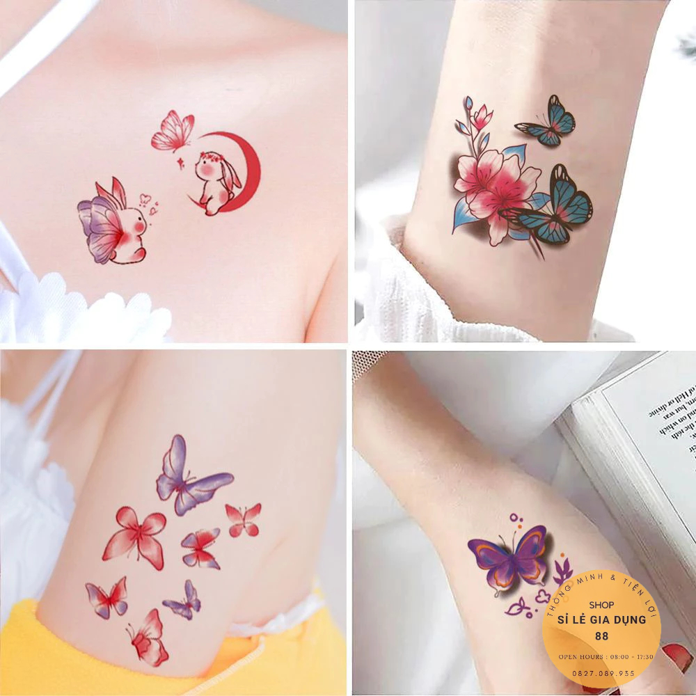Hình Xăm Tạm Thời Chống Thấm Nước 1 Set 30 Tấm Hình Khác Nhau  1652 Sỉ Lẻ Gia Dụng 88