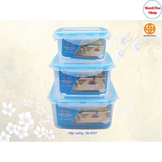 Hộp bảo quản thức ăn Nhựa Việt Nhật hình vuông 6537