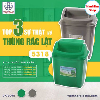 Thùng rác lật 5318 -thùng rác nhựa việt nhật