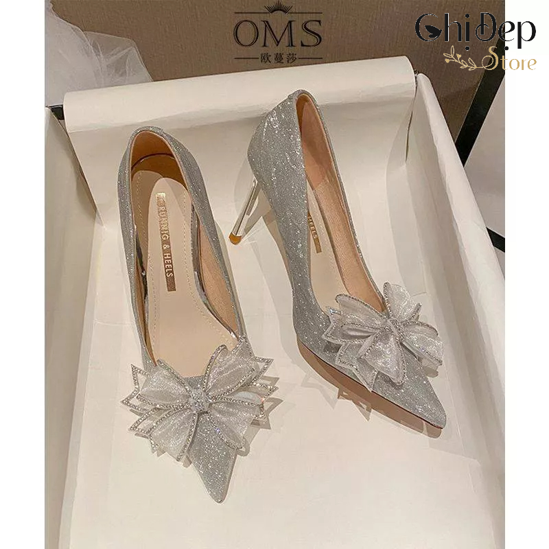 Giày cao gót NHŨ NƠ CÁNH TIÊN bít mũi gót nhọn 7-9 phân Chị Đẹp Store mã U9