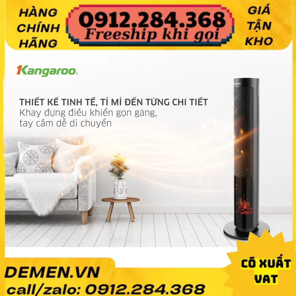 Giảm 57% Máy sưởi gốm Kangaroo KGFH08 DEMEN