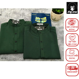 Áo Somi Đôi Cổ Trụ Màu Xanh Rêu Thời Trang Fig Tree  Siêu Bão