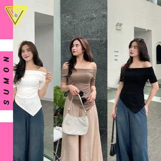 Áo Thun TRỄ VAI VẠT CHÉO Dáng Dài DD92, Áo Babtee Tay Ngắn Ôm Body Kiểu Sexy Nữ Chất Thun Gân Mềm Mát