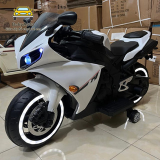 [Freeship Hà Nội] Tay Ga Chân Phanh Xe Máy Mô Tô Điện R1 Bánh Có Đèn,Tải Trọng 60KG, Có bluetooth (Đỏ-Trắng)
