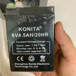 [Ắc Quy Mới 100%] Ắc Quy Điện KONITA/TONHUI 6V 4.5A Dành Cho Xe Điện, Ô Tô Trẻ Em, Cho Quạt Tích Điện, Quạt Sạc Điện