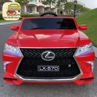 [Freeship Hà Nội] Ô Tô Điện LEXUS 570 2 Chỗ 4 Động Cơ Ghế Da, Kết Nối BlueTooth, Điều Khiển Qua APP  (Đỏ-Trắng-Đen)