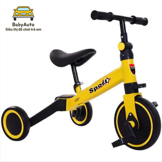 Xe chòi chân thăng bằng SPORT kết hợp xe đạp cho bé 2-5 tuổi có chỉnh độ cao-thấp (Đỏ-Vàng)