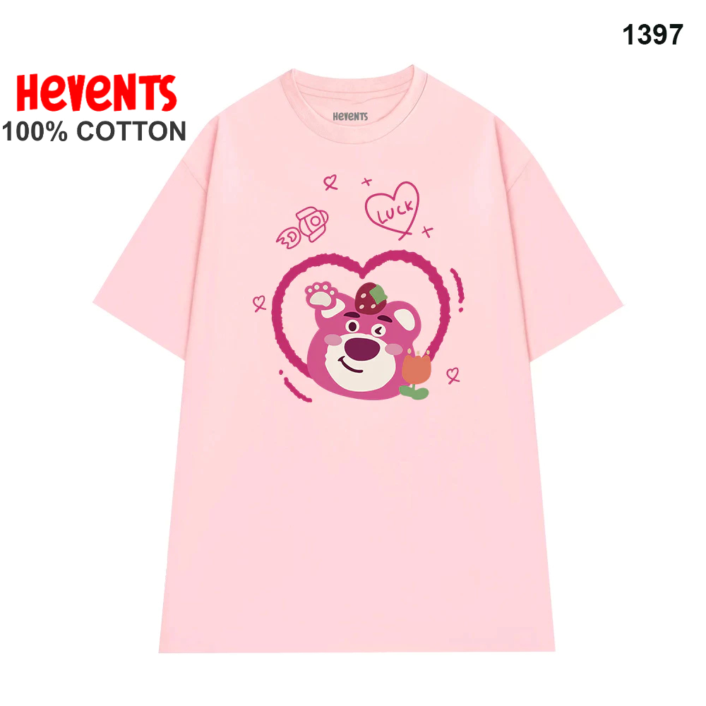 Áo Thun Hevents 1397 Vải Cotton 100% Co giãn 2 chiều thấm hút mồ hôi phom rộng tay lỡ unisex