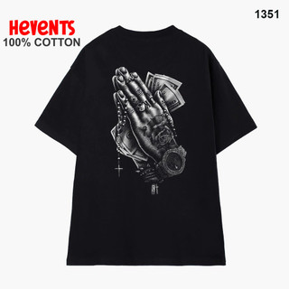 Áo Thun Hevents 1351 Vải Cotton 100% Co giãn 2 chiều thấm hút mồ hôi phom rộng tay lỡ unisex