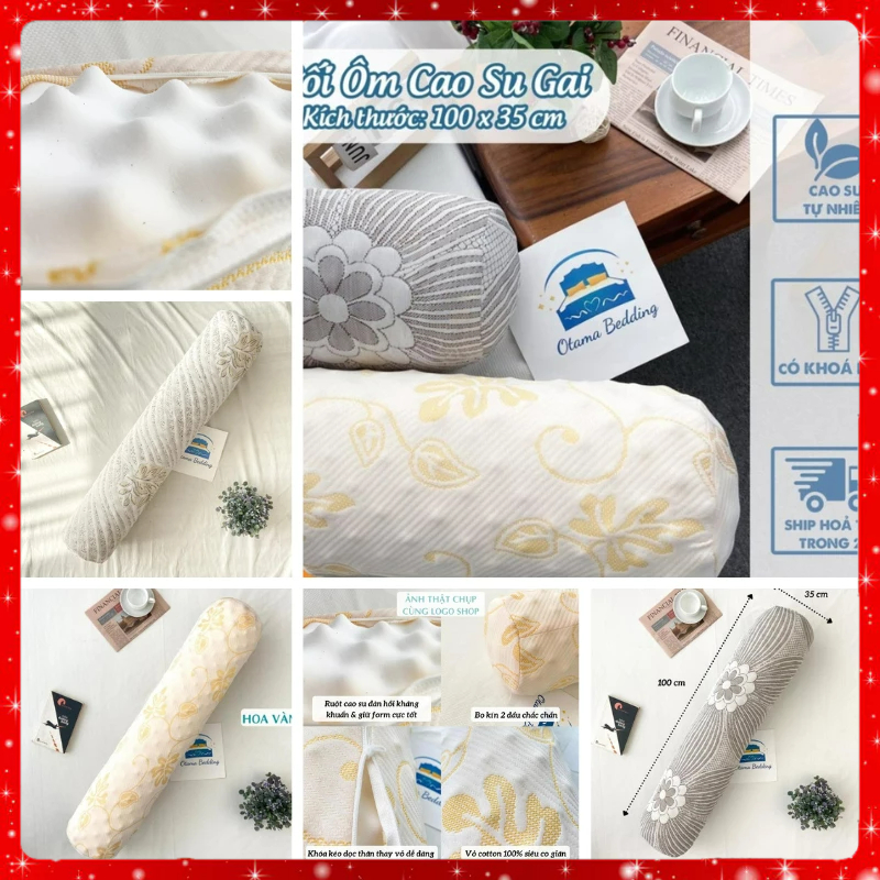 Gối ôm dài cao su non cho người lớn, gối ôm ngủ kèm bao gối ôm cho bà bầu thay vỏ