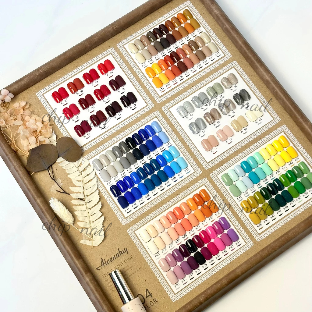 Sét sơn gel 104 màu Aivennhuy tặng base top + bảng màu