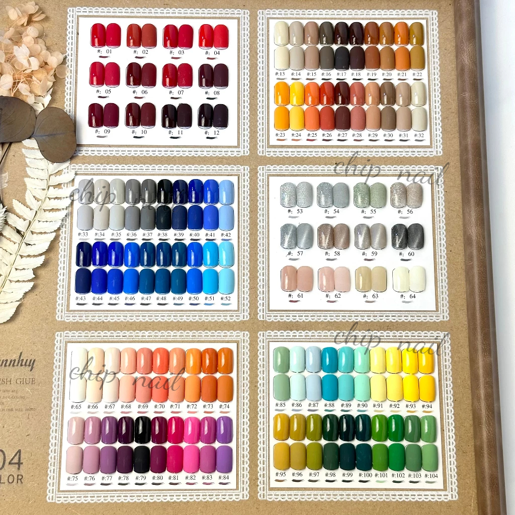 Sét sơn gel 104 màu Aivennhuy tặng base top + bảng màu