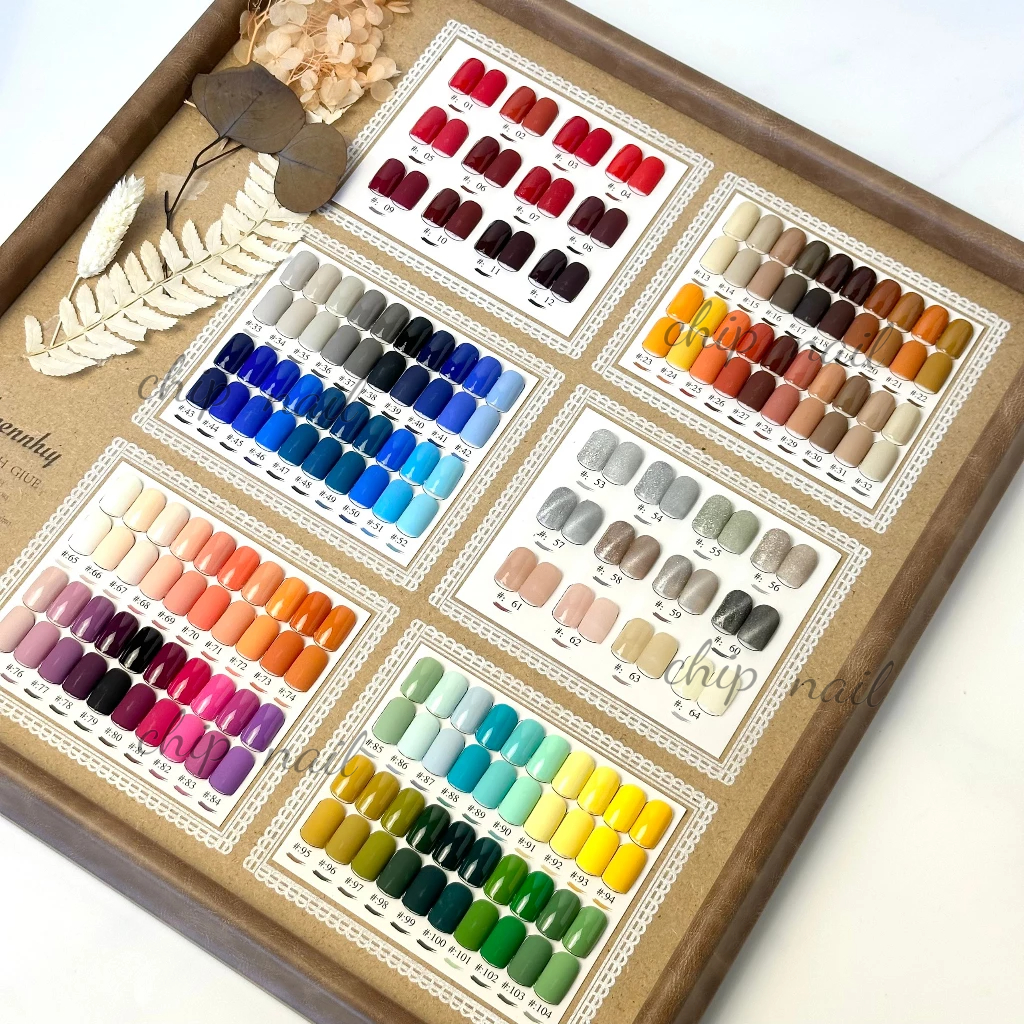 Sét sơn gel 104 màu Aivennhuy tặng base top + bảng màu