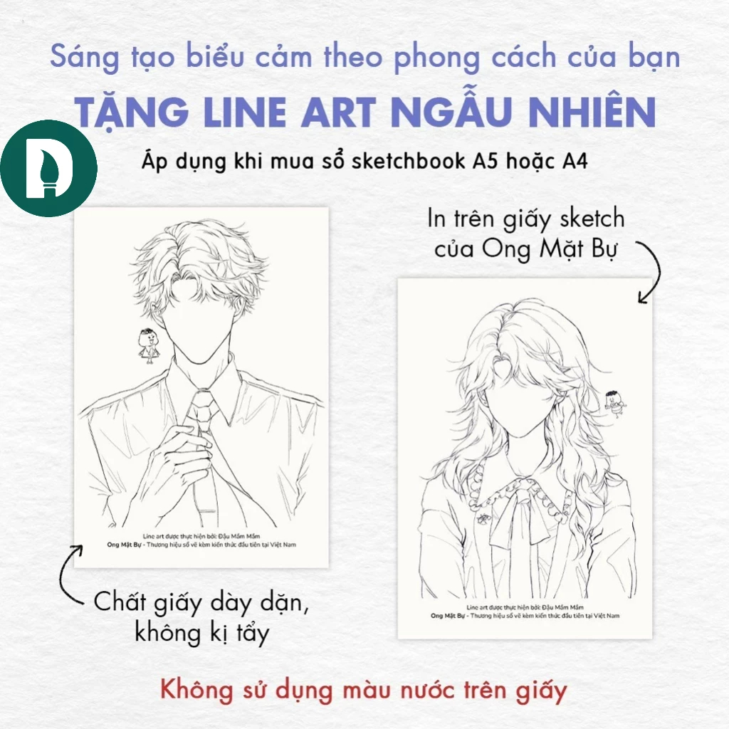 Sổ Vẽ Không Kị Tẩy Ong Mặt Bự - Chuyên Vẽ Phác Thảo A4/A5 190GSM - Hoạ Cụ DUTi