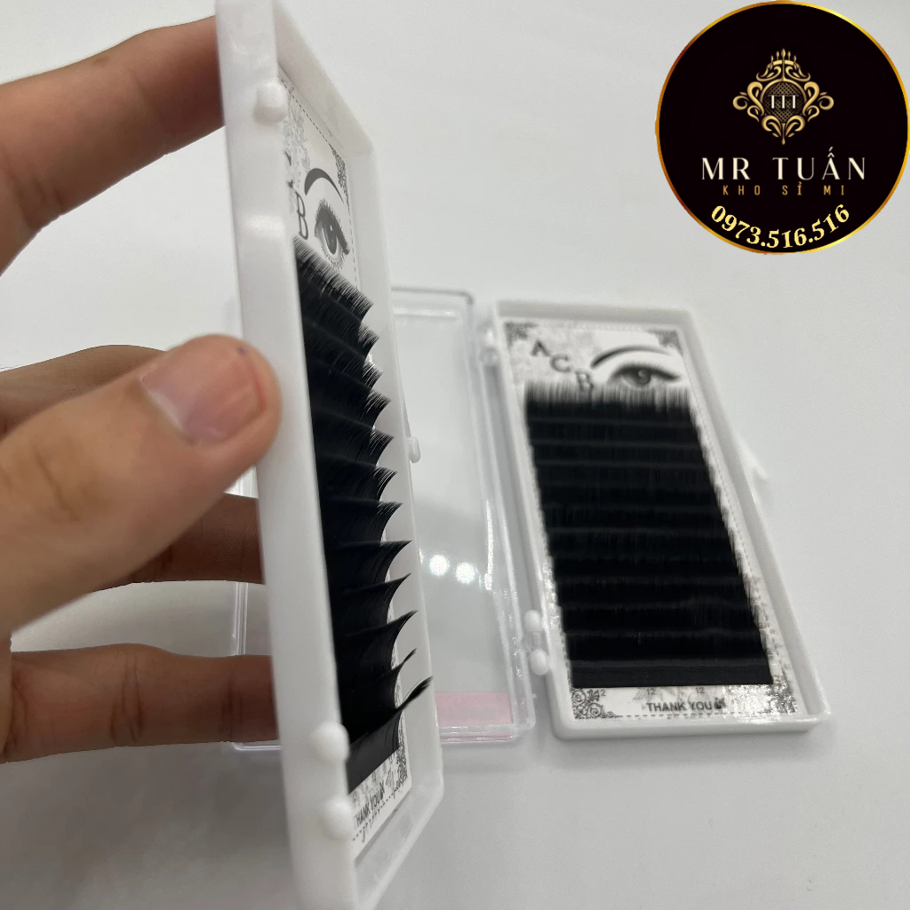Mi khay tàng hình,cong siêu tự nhiên-cong i - 0.05_0.07-đủ size_dụng cụ nối mi_Mr Tuấn
