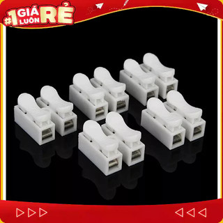 Cút nối dây điện CH 2, jack nối nhanh dây điện thẳng, domino nối dây điện nhanh