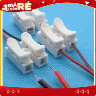 100 cái cút nối dây điện CH 2, jack nối nhanh dây điện thẳng, domino nối dây điện nhanh