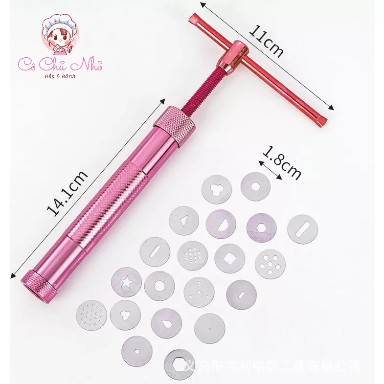Bộ dụng cụ đùn đất sét, đất nặn, bánh kem, dụng cụ tạo hình đất sét