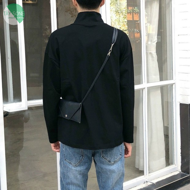 Áo thun nam nữ tay dài Cổ cao VTHREEIII - Gía sỉ Unisex