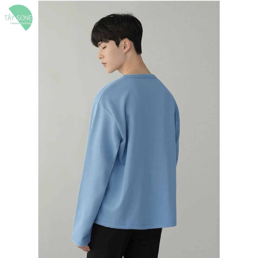 Áo thun cổ tròn Tay dài Unisex Sleeves Winter Basic Giá sỉ