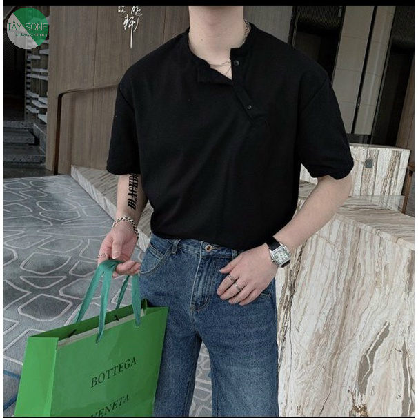 Áo thun kiểu Style Cổ xéo NO LIMITED Giá sỉ unisex