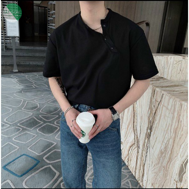 Áo thun kiểu Style Cổ xéo NO LIMITED Giá sỉ unisex