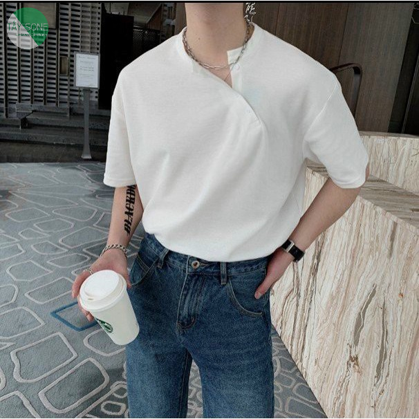 Áo thun kiểu Style Cổ xéo NO LIMITED Giá sỉ unisex