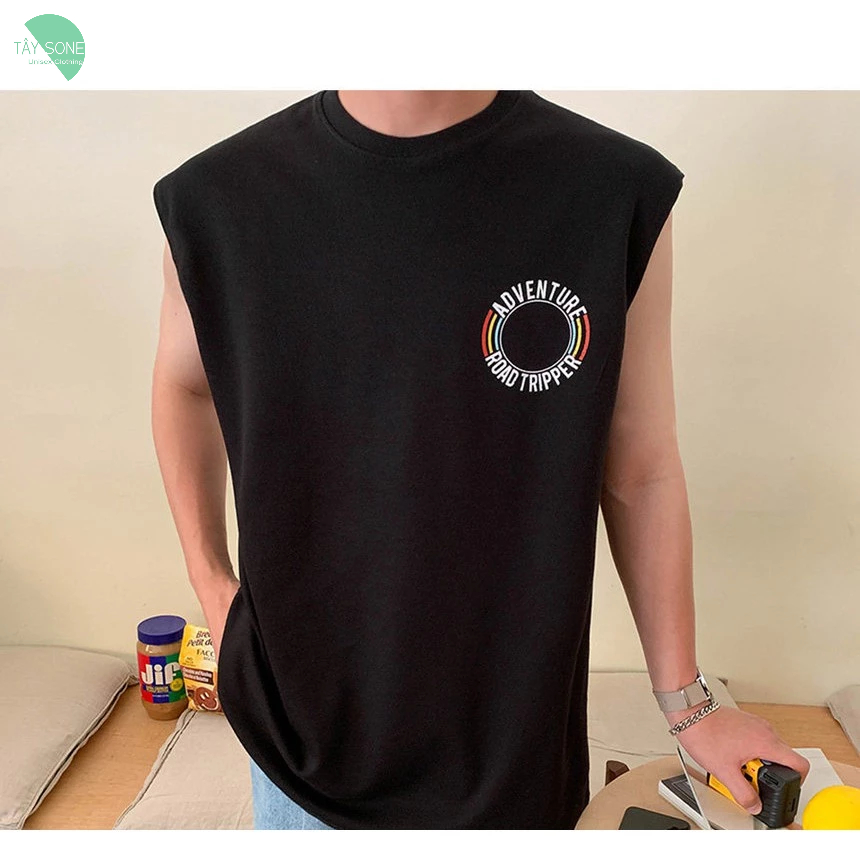 Áo Tanktop unisex chất thun cotton 100 ADVENTURE giá sỉ