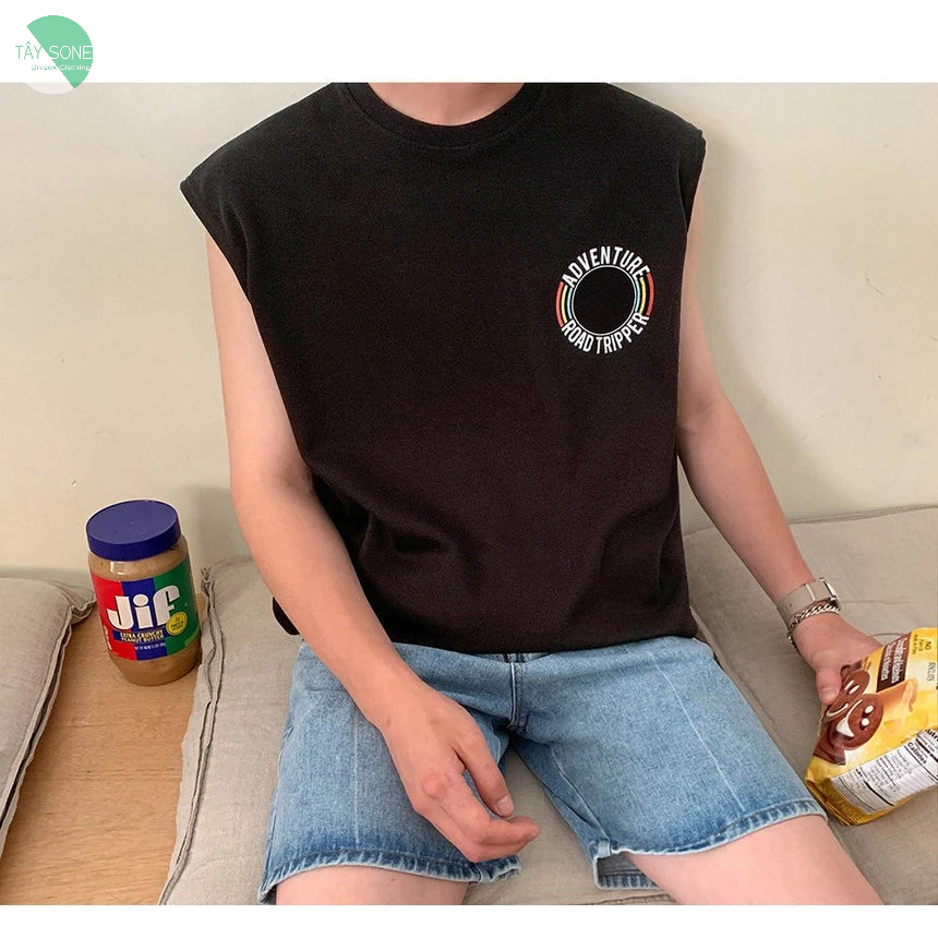 Áo Tanktop unisex chất thun cotton 100 ADVENTURE giá sỉ