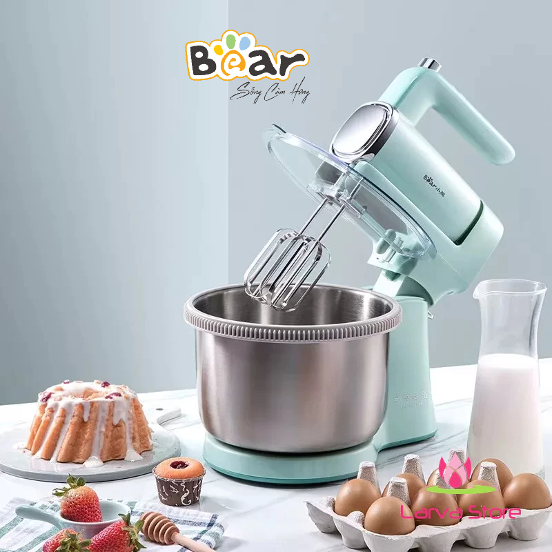 Máy Trộn Nhồi Bột, Đánh Trứng Để Bàn Bear DDQ-B03V1 4 Lít - Bản Quốc Tế - Bảo Hành 18 Tháng
