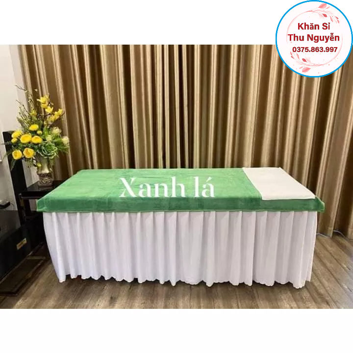 Khăn trải giường spa, đắp người LOẠI 1 kt 90*1m9 siêu mềm, dày - nhận thêu logo Khăn Sỉ Thu Nguyễn