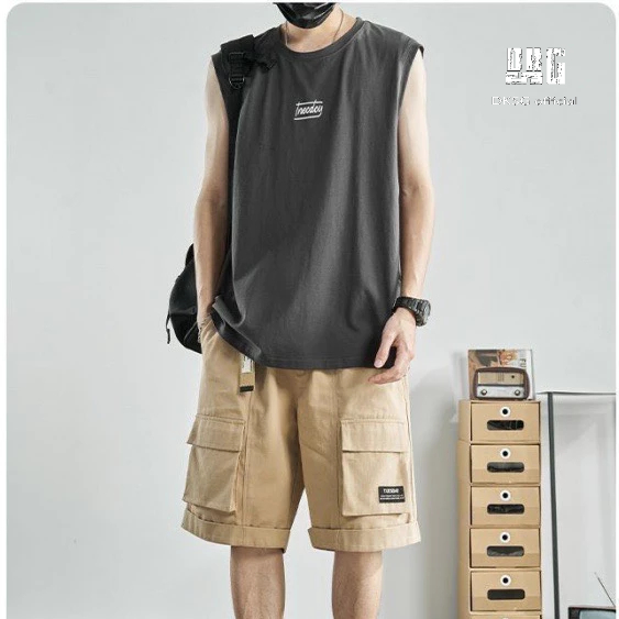 Áo thun 3 lỗ nam, áo thun 3 lỗ tanktop form rộng nam thể thao DKSG BL010
