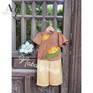 set bộ đồ lam cho bé gái