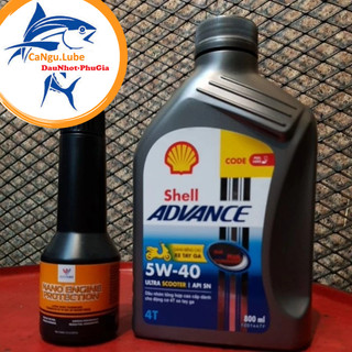 [Daunhot-Phugia] Nhớt shell Ultra Scooter 5W40 0,8L, Nhớt xe ga cao cấp shell Ultra 5W40 bền bỉ với phụ gia Nano Maxi
