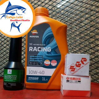 Nhớt Repsol racing 10w40, nhớt repsol racing 10W40 hàng nhập khẩu tặng kèm Súc động cơ or lọc nhớt SUZUKI or YAMAHA