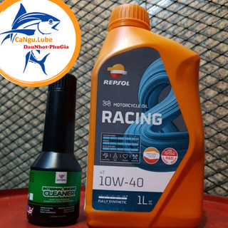 [MUA KÈM GIÁ TỐT] Nhớt repsol racing 10W40 chai 1L, nhớt REPSOL racing 4t 10w40 và súc động cơ Maxi