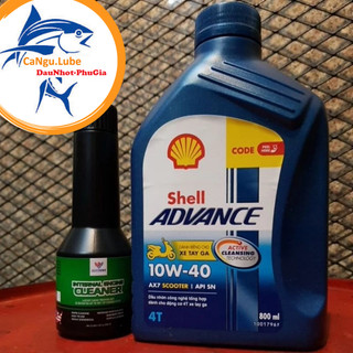 [DauNhot-PhuGia] Nhớt shell AX7 Scooter 10W40 0.8L, Nhớt shell Ax7 kết hợp cùng súc động cơ  Maxi
