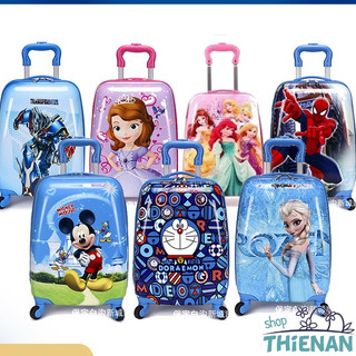 Vali kéo cao cấp 2 mặt, vali du lịch nhiều mẫu cho bé trai và bé gái size 18cm