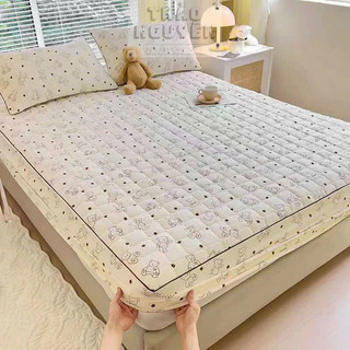 Ga giường trần bông phi lụa kèm 2 vỏ gối hàng nhập khẩu cao cấp kích thước 1m6 1m8 2m2