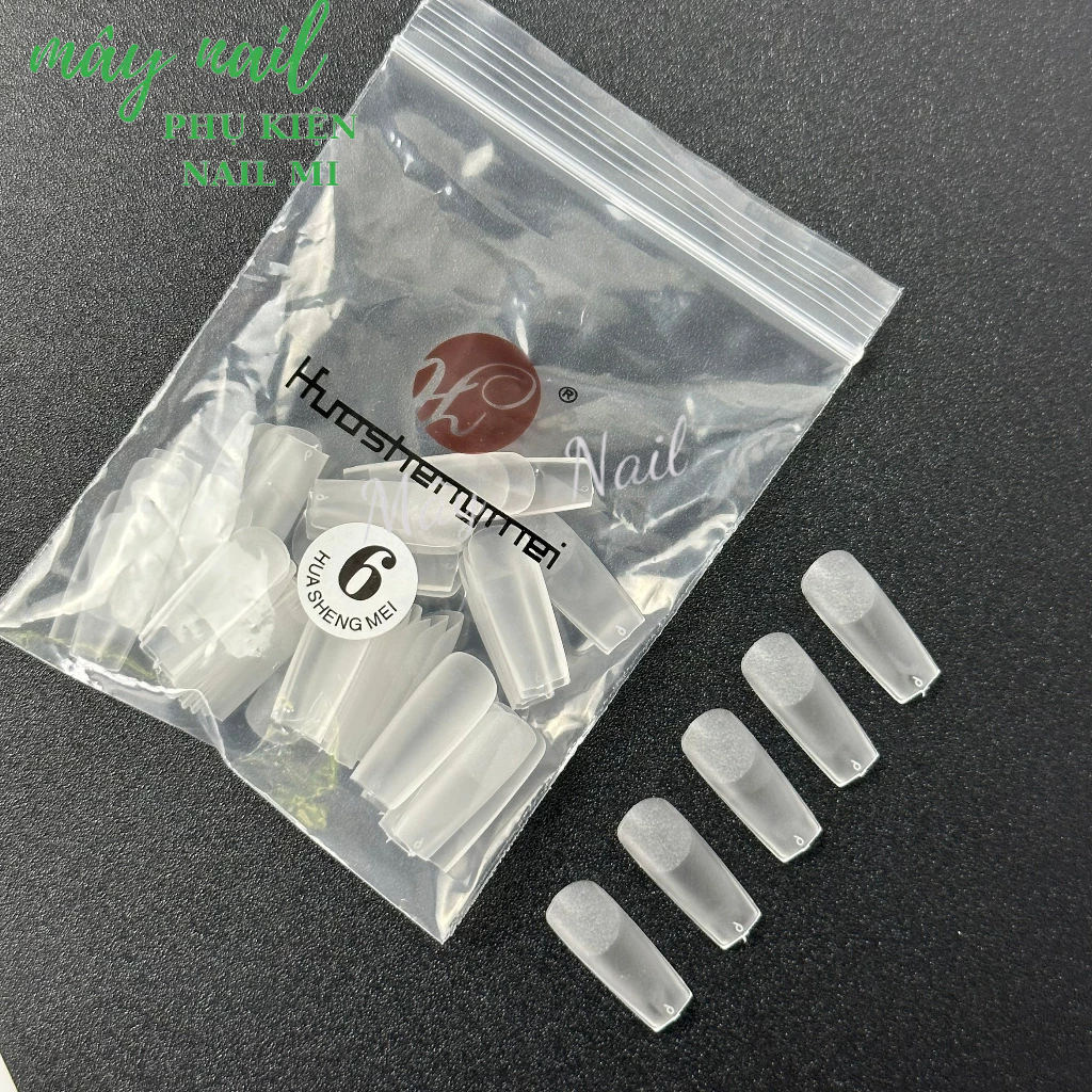 Móng úp lẻ size vuông nhám trong