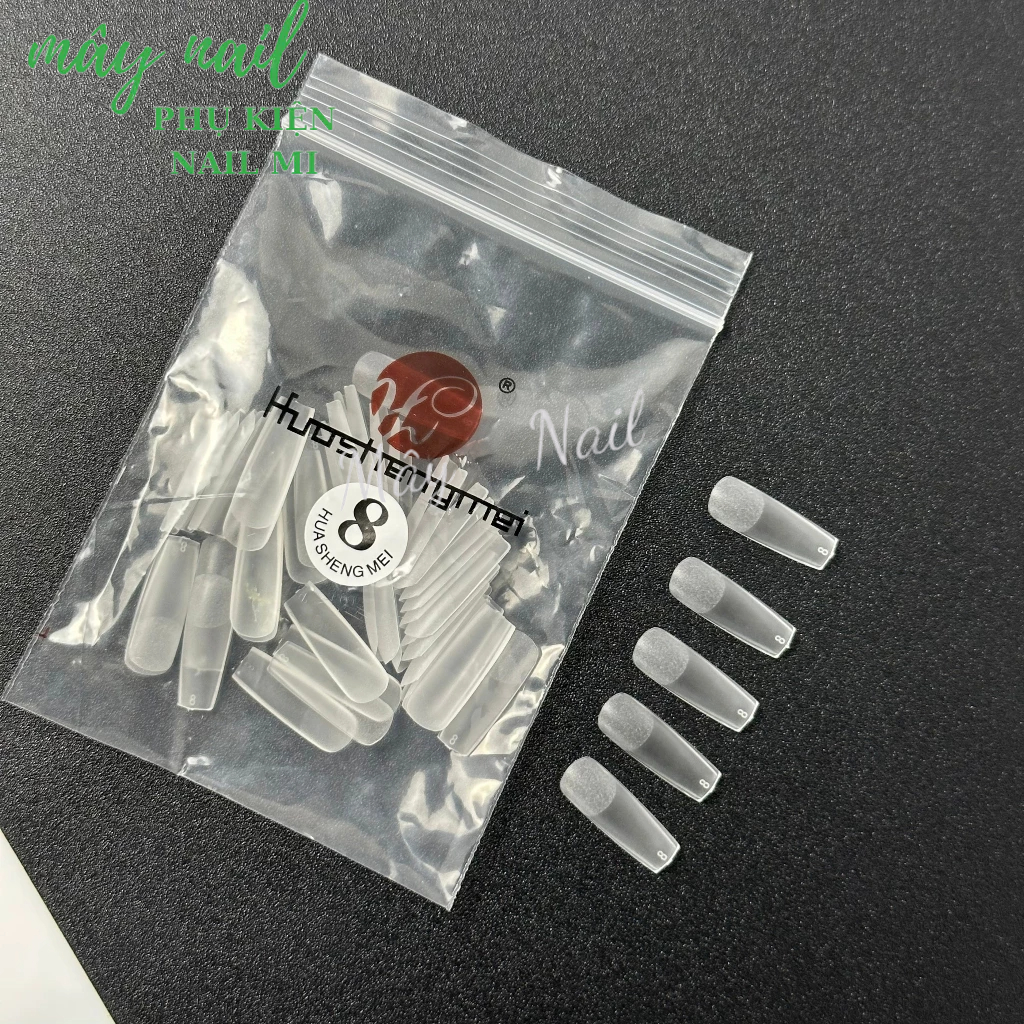Móng úp lẻ size vuông nhám trong